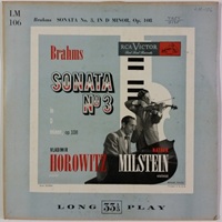 RCA Victor : Horowitz - Brahms Violin Sonata No. 3